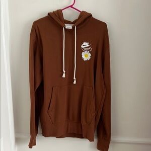 Nike Brown Hoodie with Flowers - Have a Nike Day